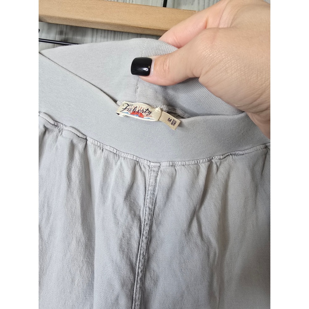 Faherty Brand Women Medium High Rise Elastic Waist Lounge Shorts Cuffed Gray - Picture 3 of 4